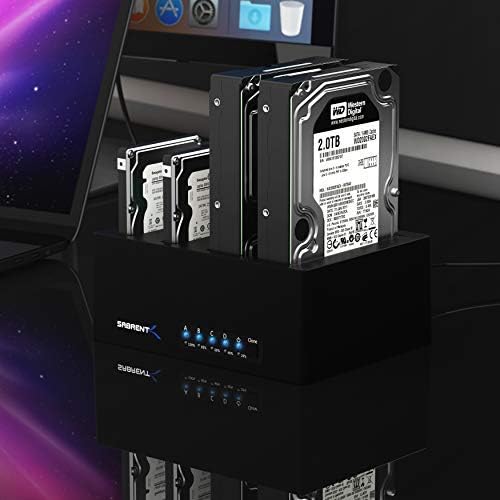 SABRENT 4-Bay USB 3.0 Docking Station for 2.5” & 3.5” SATA HDD & SSD Trayless Design USB 3.0 5Gbps Offline Clone Function (DS-U3B4)