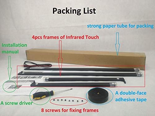 37 Inch Interactive 10 Points Infrared IR Touch Screen Overlay Frame Free Driver