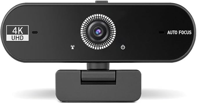 Hprosper 4K Webcam with Microphone for PC Wide Angle Computer Camera USB Streaming Webcam Plug & Play External for Laptop Desktop Mac Streaming Gaming Video Calls with Tripod & Privacy Cove