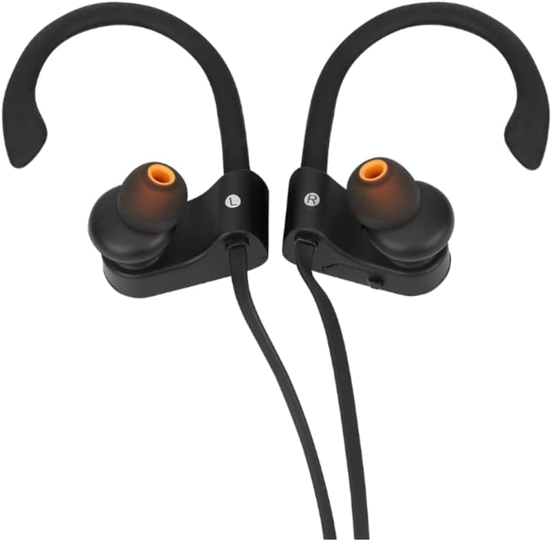 Earbuds Replacement Tips Silicone Earbud Tips Ear Gels Fit for Inner Hole from 3.8mm - 5.1mm Earphones 9 Pairs S/M/L Black-Orange