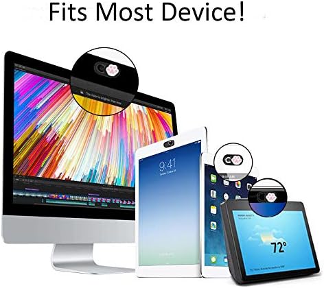 Webcam Cover 3 Pack Slide Ultra Thin Laptop Camera Cover for Echo Show, Phone, Computer, Tablet, Mac Air, Chromebook, PC - Paw Paw Black