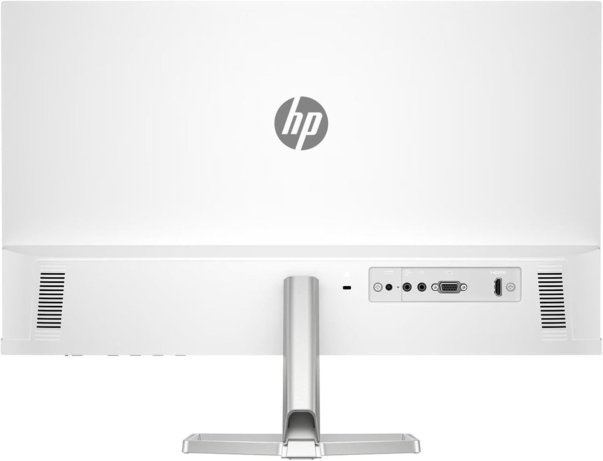 HP Series 5 524sa Monitor with Speakers (Replaces M24fwa) 24" 100Hz IPS FHD 99% sRGB 300 Nits Display, Adjustable Tilt, Flicker-Free, Anti-Glare, White/Silver w/DKZ USB Port Expander