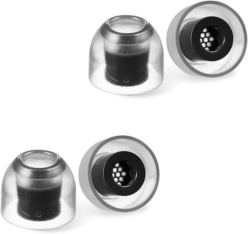 AZLA SednaEarfit Crystal Standard 2 - Earbud Tips for Wireless Headphones - Noise Canceling Earbuds Replacement Tips Eartips Compatible with Sony WF-1000XM5, Beats, Sennheiser, Jabra (2 Pair, S)