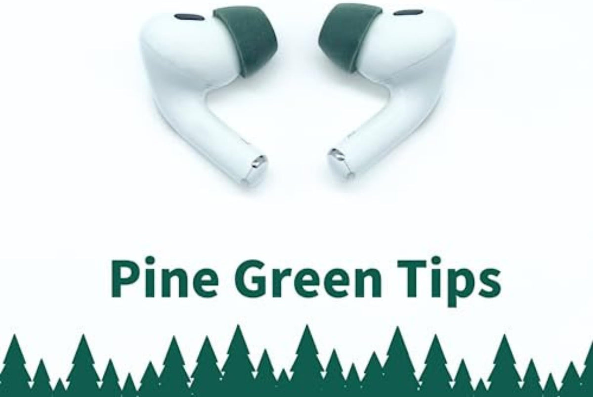 Comply Memory Foam Replacement Earbud Tips for Apple AirPods Pro 1 & 2 | Ultimate Comfort, Secure Fit, Superior Noise Isolation | Anti Slip, Prevent from Falling Out | Green, Medium (3 Pairs)