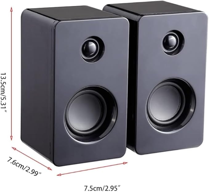 Computer Speakers for Desktop USB Computer Speaker Laptop Speaker with Stereo Sound & Enhanced Bass Portable Mini Sound Bar for PCs Desktop