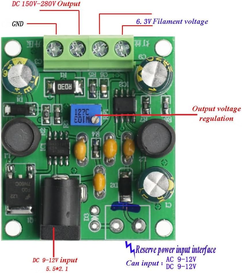GODIYMODULES 250V 6.3V High Voltage DC Converter Module Board for Nixie&Magic Eye Tube Power Supply Module Board Module