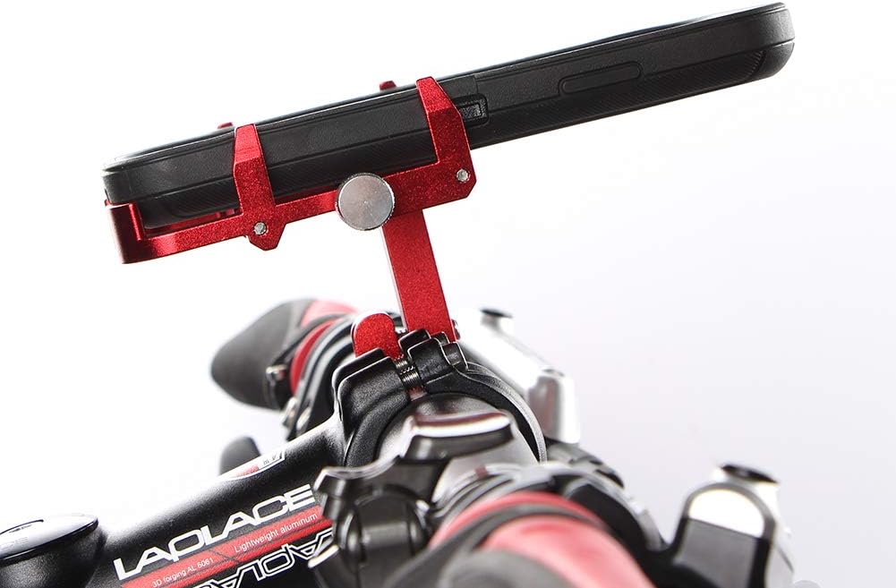 GUB Thick Case Design Bike & Motorcycle Phone Mount Handlebar Holder Adjustable Compatible with iPhone XR Xs 7s 8 Plus,Compatible with SamsungS7/S6/Note5/4,Any Cell Phones with Thick Phone Case (red)