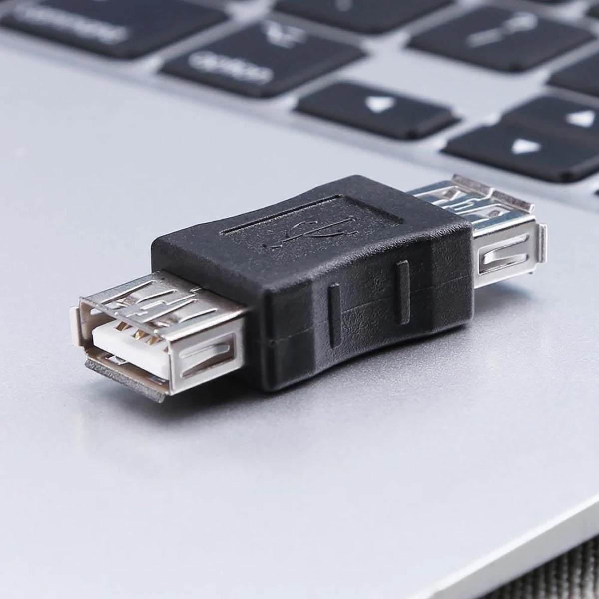 Cmple - USB Female to Female Coupler Adapter Straight Bridge USB 2.0 Type-A Jack to Jack Extension Connector Converter High Speed Data Transfer Charger Cable Extender