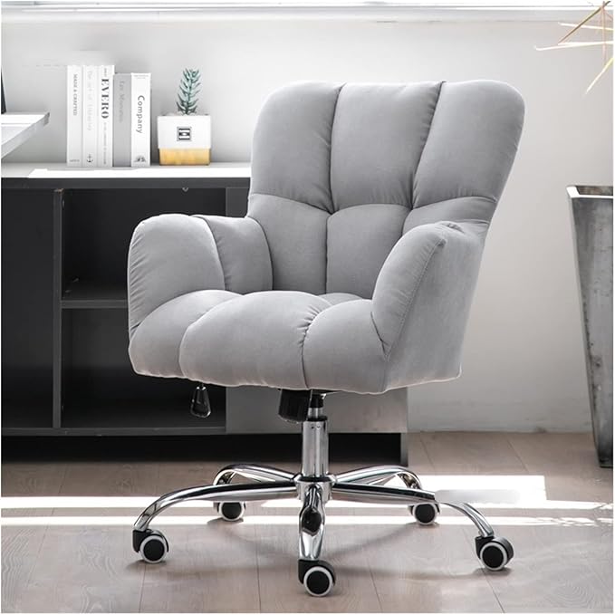Adjustable Office Computer Chair with Armrest Home Office Chairs Back Armchair Furniture Computer Chair Swivel Game(Pink)