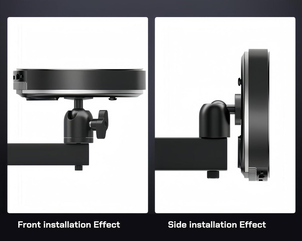 1/4" 360 (7.87" 1/4" Foldable Projector Wall Mount | White Heavy-Duty | Screw | Rotatable | Universal for Mini