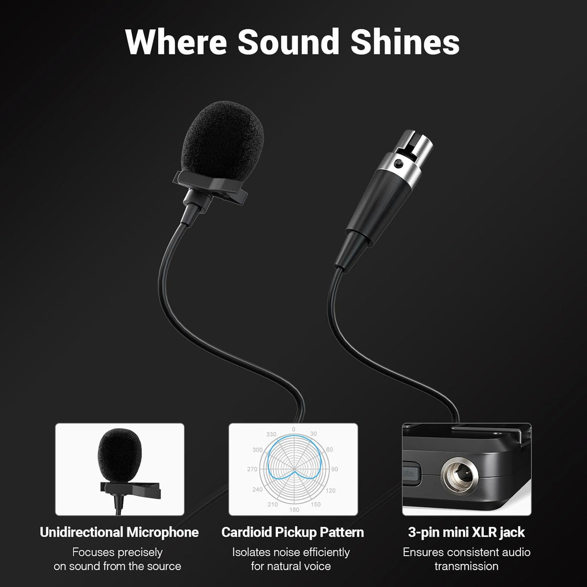 Phenyx Pro Dual UHF Wireless Microphone System,Auto-Scan Cordless Mic Set w/ 2x100 Frequencies, 2 Bodypacks & Headsets/Lapel Microphones for Speaking, Singing, Church, DJ (PTU-71-2B)