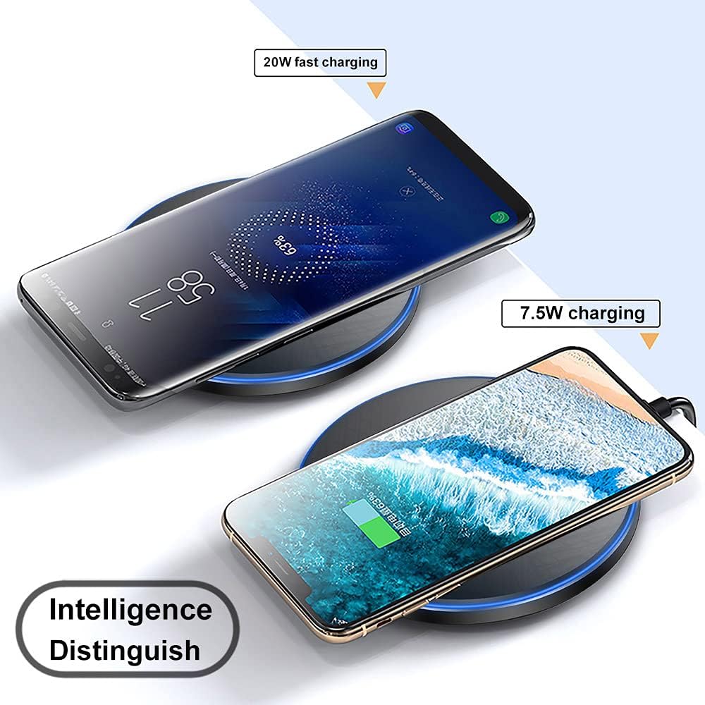 Fast Wireless Charger,20W Max Wireless Charging Pad Compatible with iPhone 16/16 Pro/Pro Max/15/14/13/12/11/X,AirPods;FDGAO Induction Charge Mat for Samsung Galaxy S25/S24/S23/S20/Pixel/G8