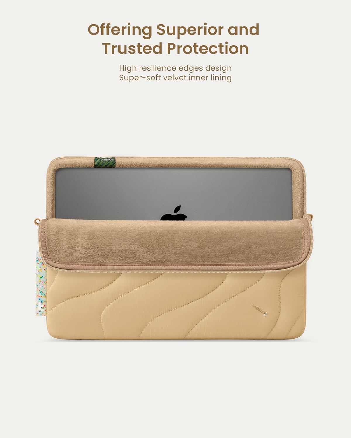 tomtoc 360 Protective Puffy Laptop Sleeve for 16-inch MacBook Pro M4/M3/M2/M1 Pro/Max A3403 A3186 A2991 A2780 A2485 2024-2019, Quilted Design Soft Cute Puffer Bag Laptop Case for Dell XPS 16 Plus