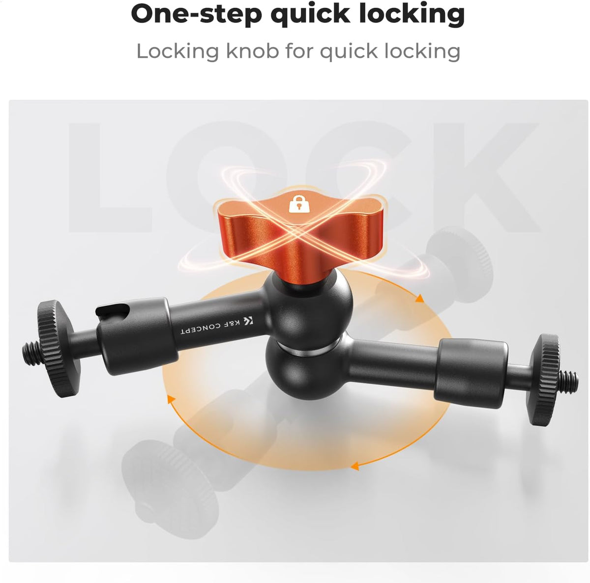 K&F Concept 6" Magic Arm Clamp Kit with 1/4" & 3/8" Thread Screw, Articulating Friction Arm with Camera Clamp Mount for Monitor, LED Light, Webcam, Action Camera