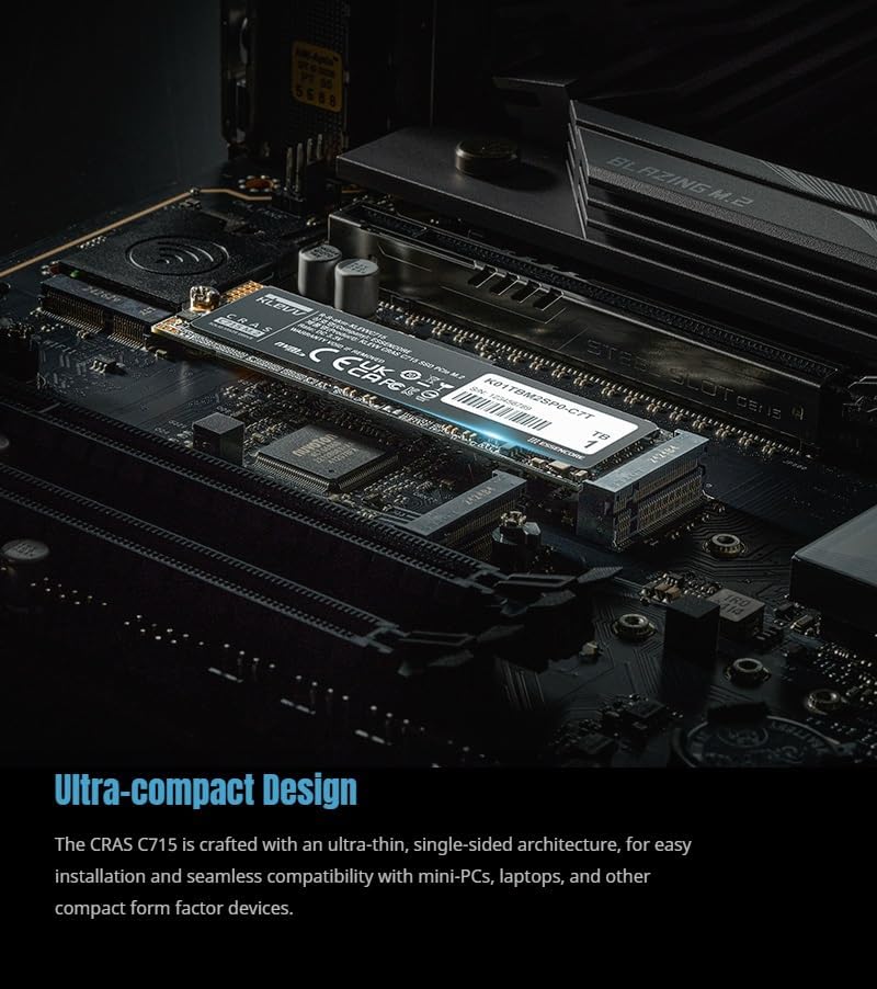 KLEVV CRAS C715 256GB M.2 2280 NVMe PCIe Gen3x4 Laptop & Desktop, up to 3000MB/s (K256GM2SP0-C7T)