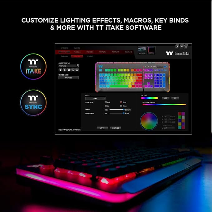 Thermaltake Level 20 RGB Titanium Aluminum Gaming Keyboard Cherry MX Blue Switches 16.8M Color RGB 32 Color Zone Options Alexa Voice Control & Razer Chroma Sync Compatible KB-LVT-BLSRUS-01