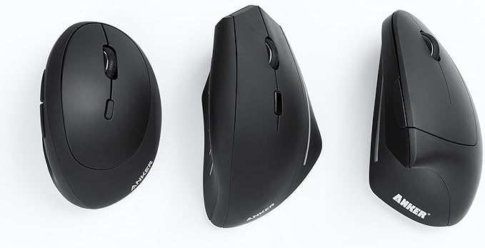 Anker 2.4G Wireless Vertical Ergonomic Optical Mouse&Anker Ergonomic Optical USB Wired Vertical Mouse
