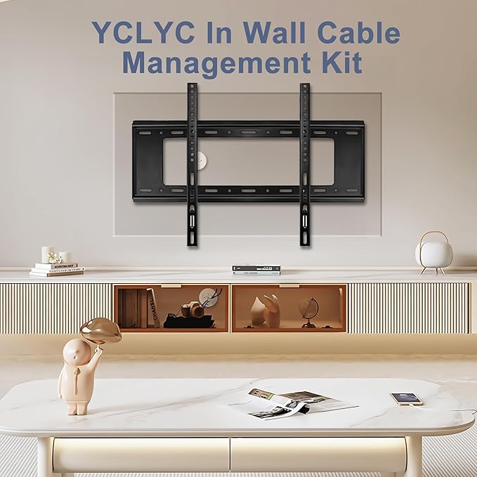 3in TV Cable Hider Wall Kit, YCLYC Large TV Cord Hider for Wall Mounted TV