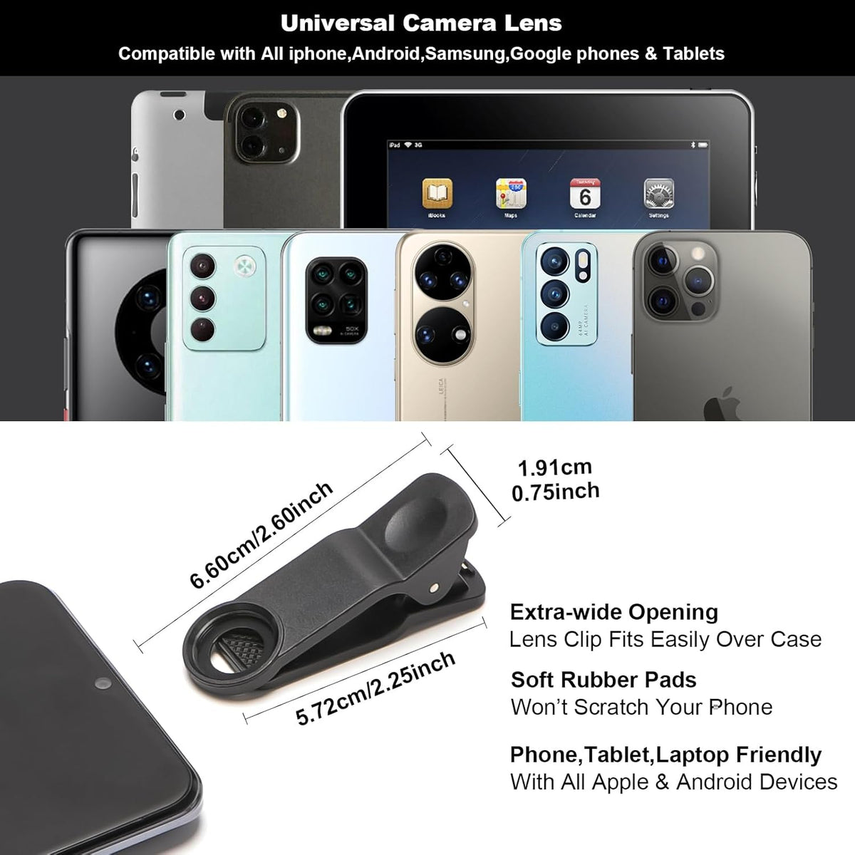 Fisheye Lens 235° Phone Camera Lens, Fish Eye Lens for iPhone 14 13 12 X XR Pixel Samsung Smartphone,Clip on Cell Phone,Funny Photos
