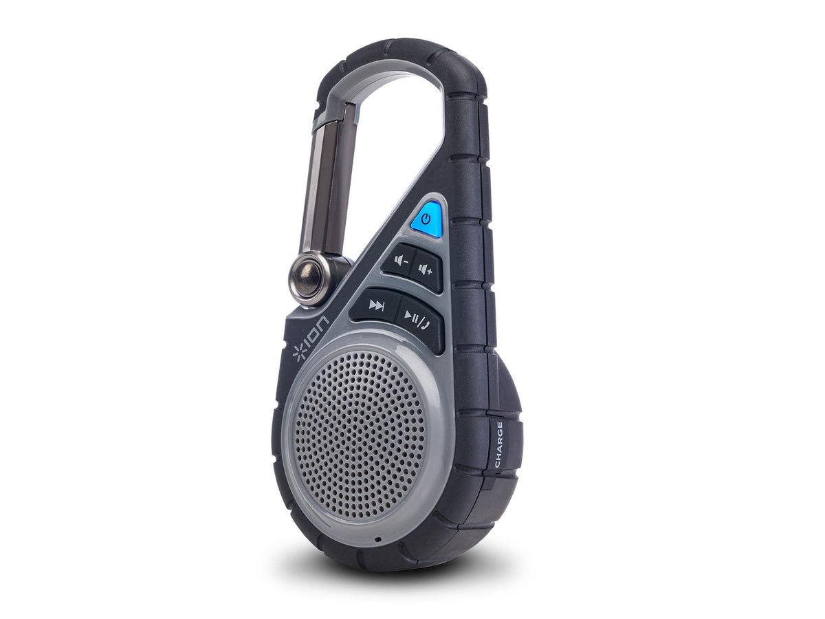ION Audio Clipster Active | Bluetooth Clip-On Outdoor Speaker with Waterproof Rubber Covering & Mounting Bracket