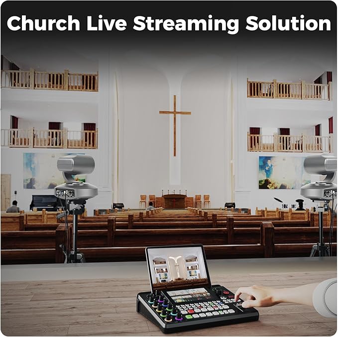 RGBlink 4K PTZ Camera HDMI AI Auto-Tracking 10X Optical Zoom USB3.0 LAN HDMI PTZ Camera for Church Worship Education Conference Events RGB10X-UUAI-BK(Real 4K Output