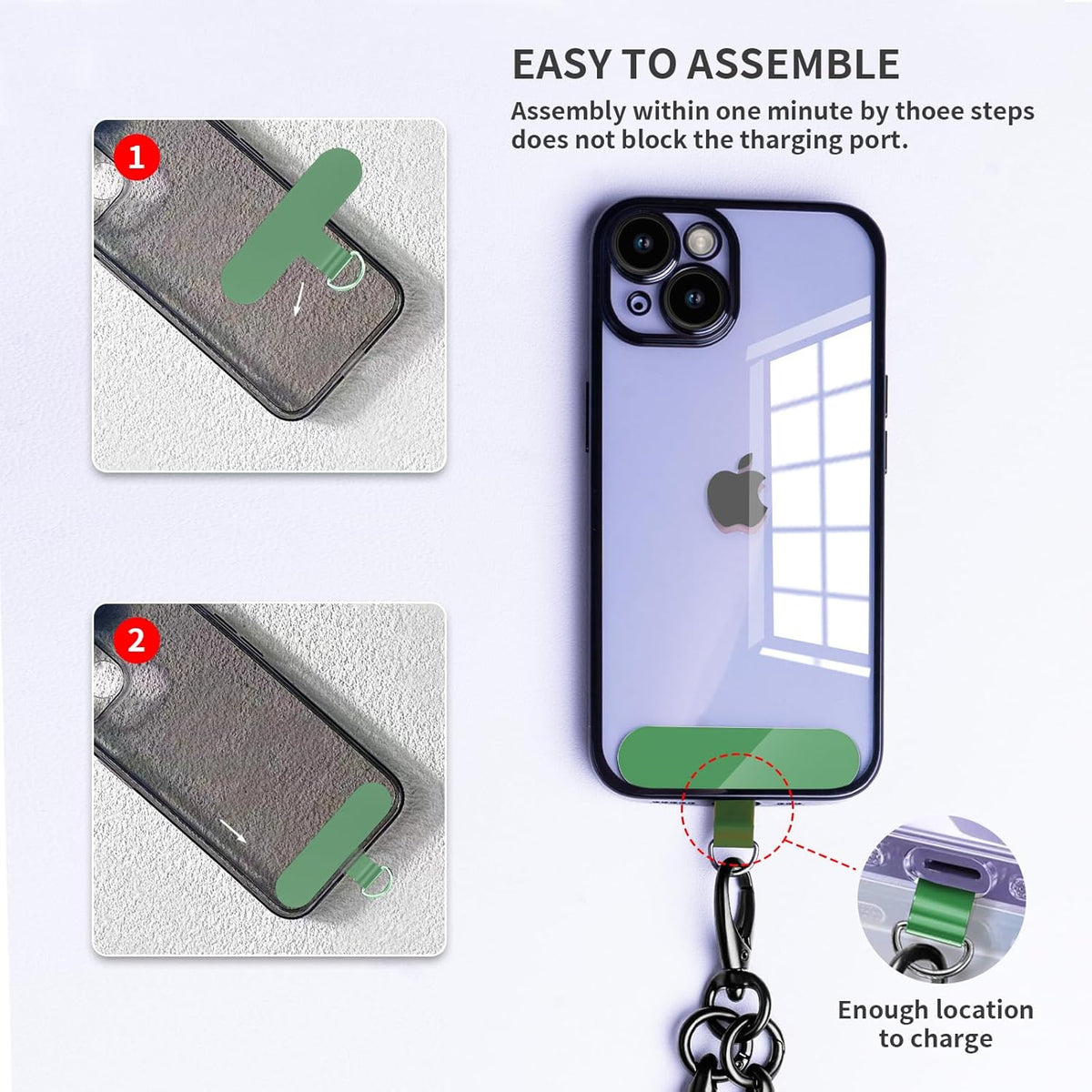 Cell Phone Lanyard Holder Anti Theft Crossbody Phone Wrist & Neck Strap, Compatible with Most iPhone tether Case