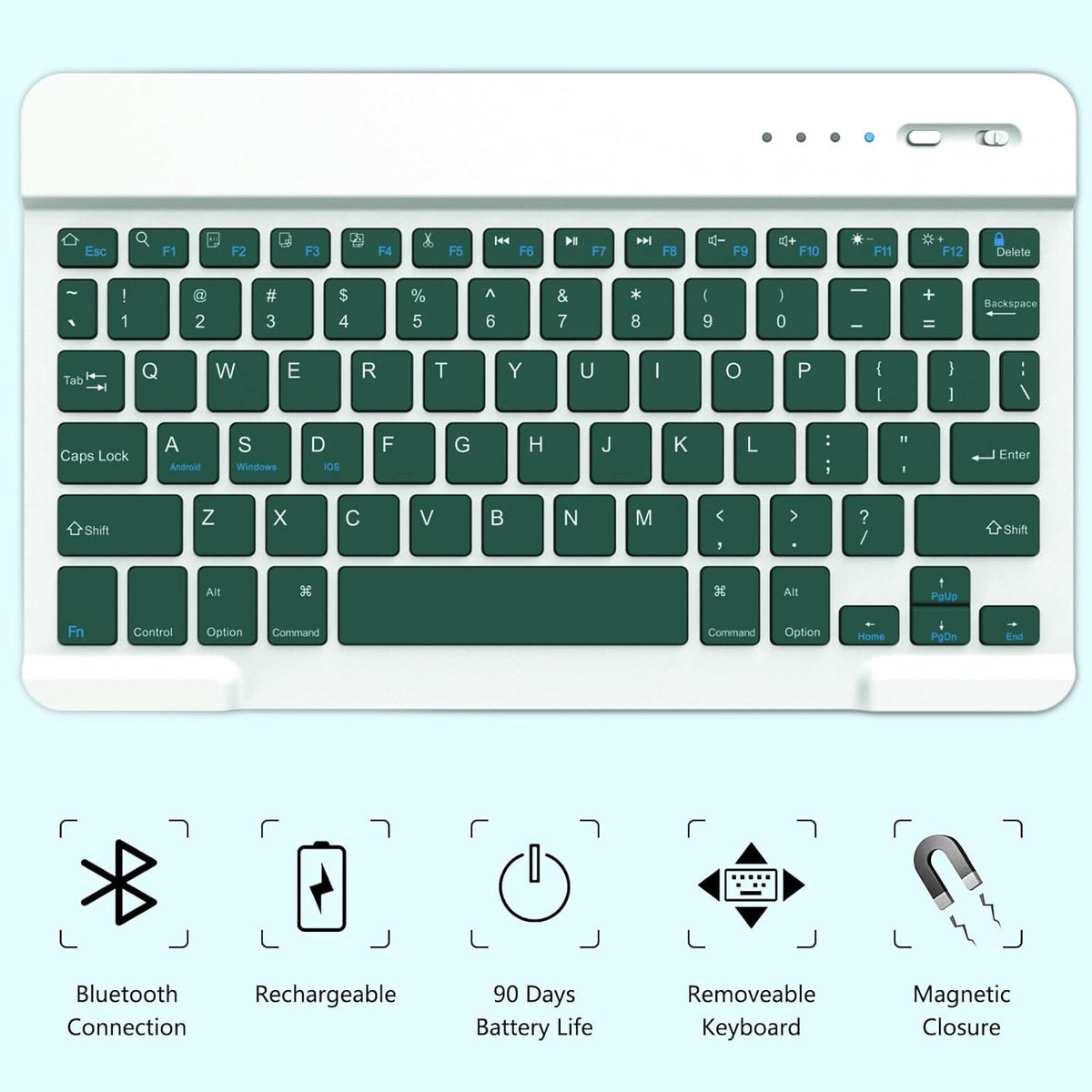 TaIYanG for iPad Air 11 inch Case with Keyboard for iPad Air 5 2022/iPad Air 4th Gen Keyboard Case with Pencil Holder - Flip Stand Cover for iPad Air 11" M3/M2/iPad 5th 2022/ 4th 2020