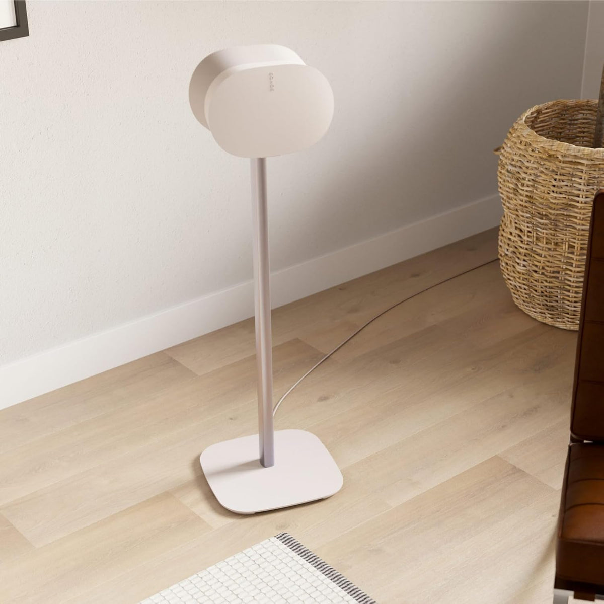 Vogel's SFS 4133 Speaker Floor Stand for Sonos ERA 300, Cable Inlay System, Height: 32,3 inch (82 cm), Exceptionally Stable, White, 1 Floor Stand