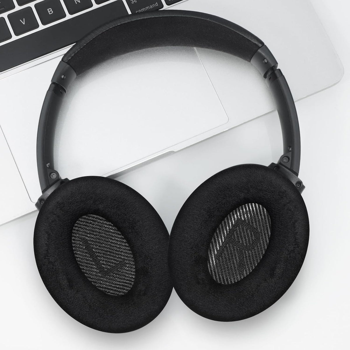 Soft Velour Ear Pads, Replacement Ear Pads for Bose Quiet Comfort QC35 Headphones, with Softer Memory Foam and Durability, with Good Audio Quality