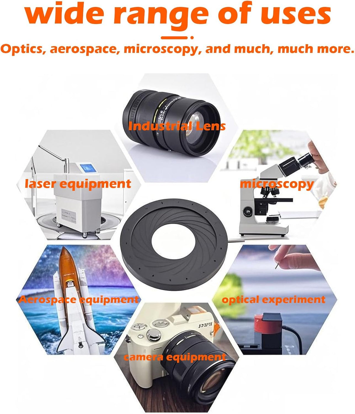 8mm-68mm Lens(SK68) Adjustable Iris Aperture Diameter Iris Diaphragm Optical Diaphragm for Microscope Iris Adjustable