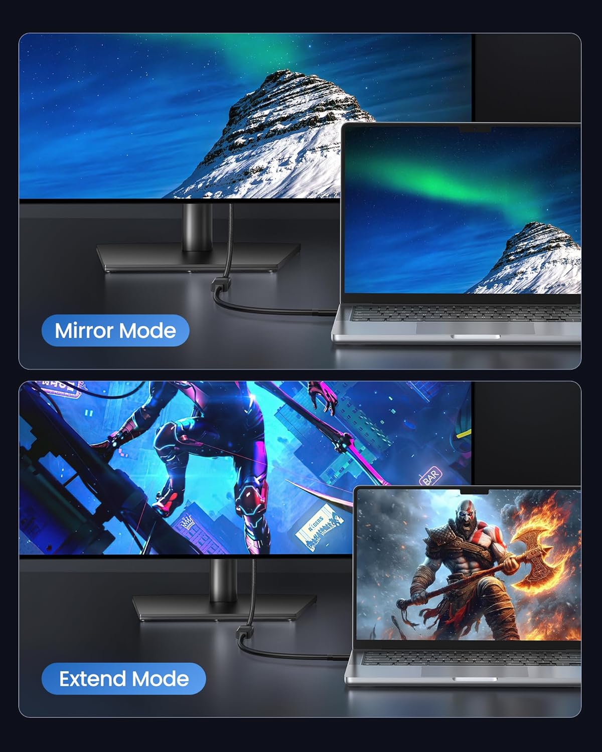 8K 5FT/1.5M 2.1, 8K@60hz 4K@120hz 48Gbps PS5/4 Silkland HDMI Extension Cable HDMI Extender HDMI Male to Female