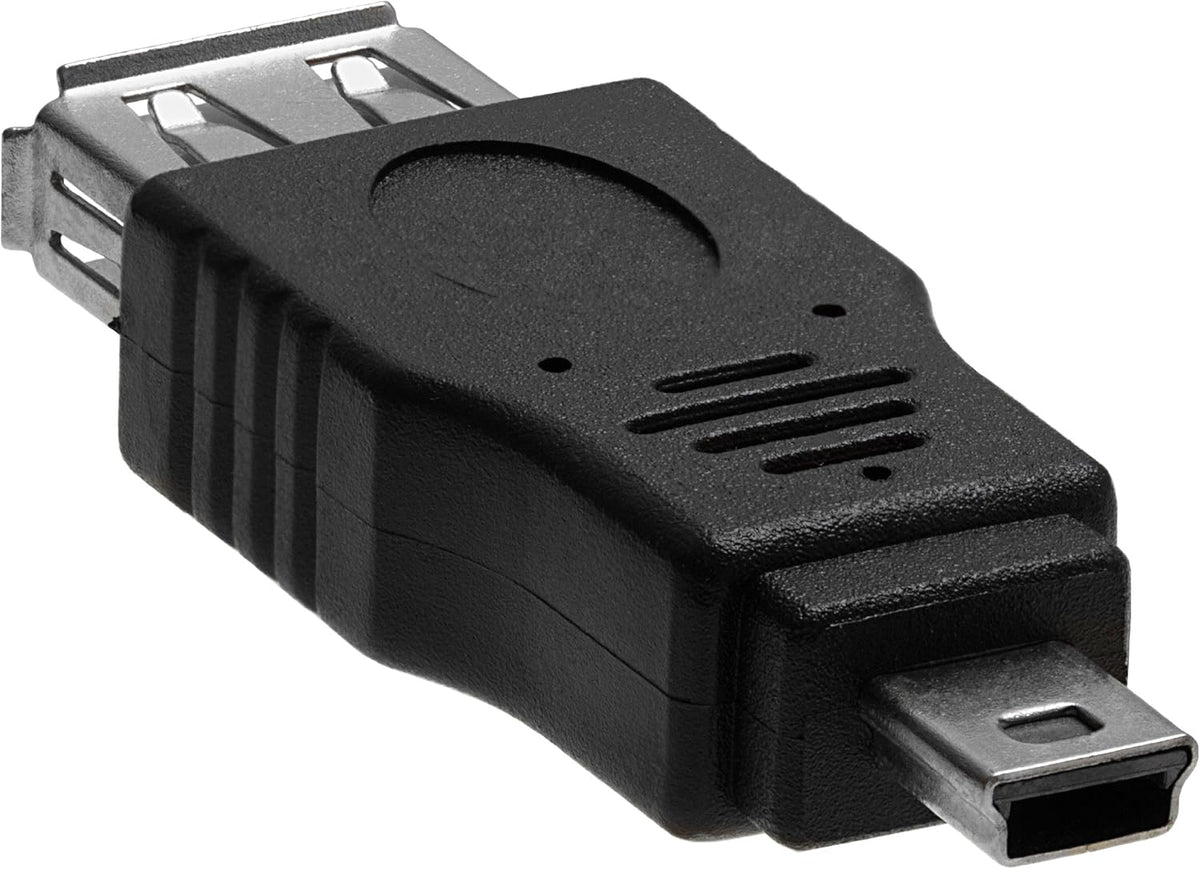Cmple Mini USB 2.0 Male to USB 2.0 Female Adapter, Black