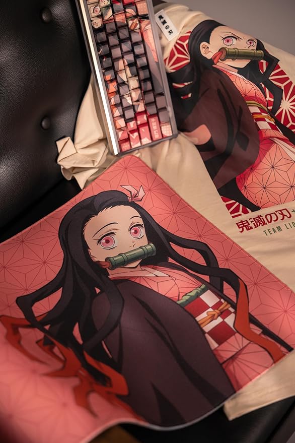 Demon Slayer Kimetsu No Yaiba Nezuko Gaming Mouse Pad Computer Mouse Mat Flat Stitched Edge Non-Slip Rubber Base Gamers & Office Use - Officially Licensed
