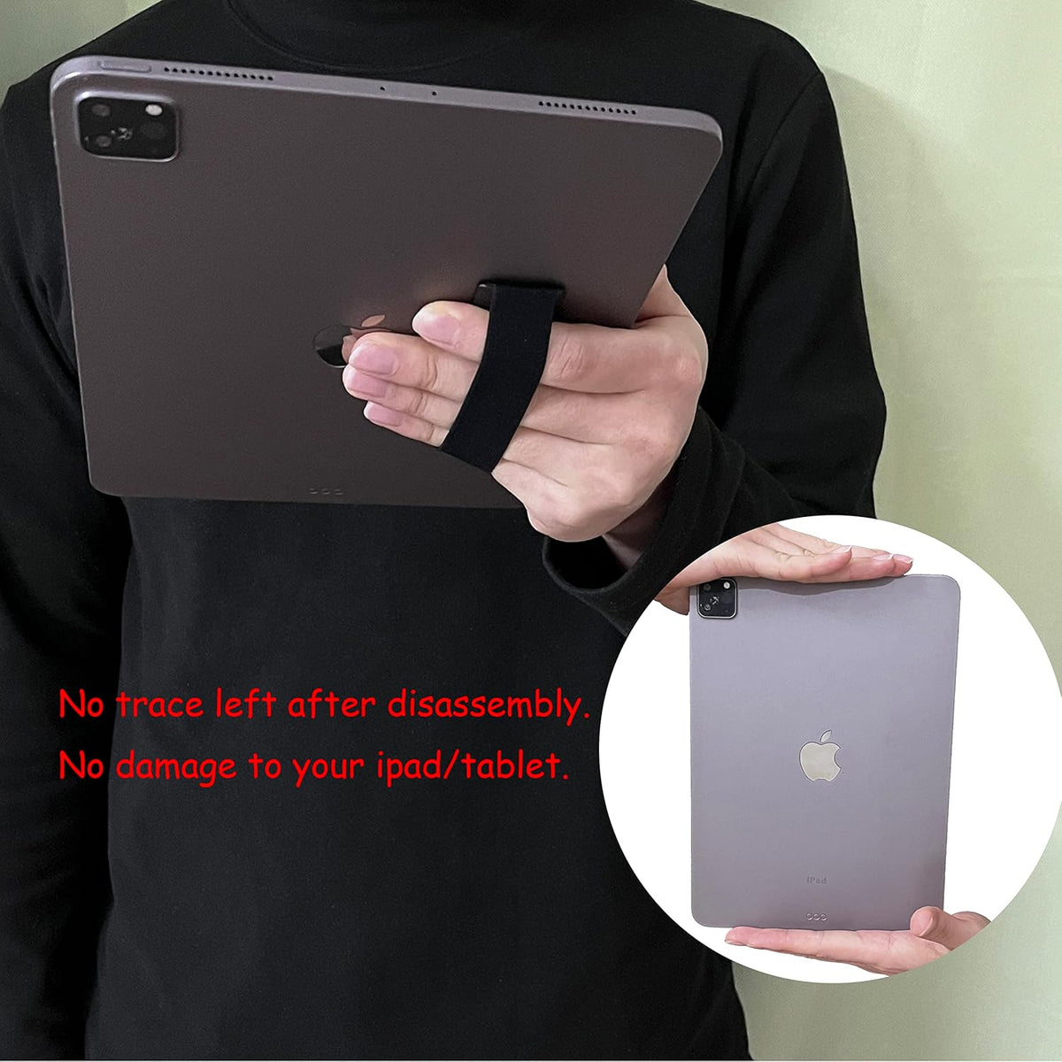 Gowjaw 2 Pack Hand Holder Strap for iPad, Tablet & Large Phone, Handle Grip