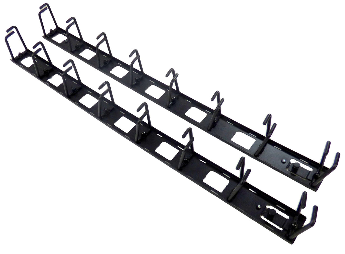 APC Rackmount Vertical Cable Organizer, AR8442, 8 Cable Rings, Zero U