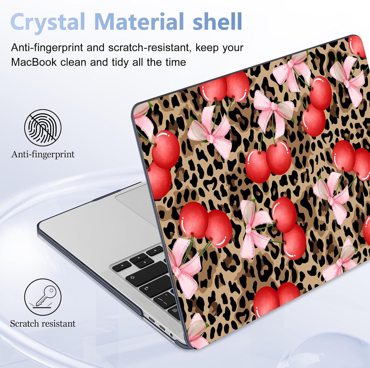 for MacBook Pro 16 inch Case 2019 2020 Release Model A2141, Plastic Hard Shell Cover with Keyboard Cover & Screen Protector for MacBook Pro 16 inch with Touch Bar & Touch ID, Leopard Cherry