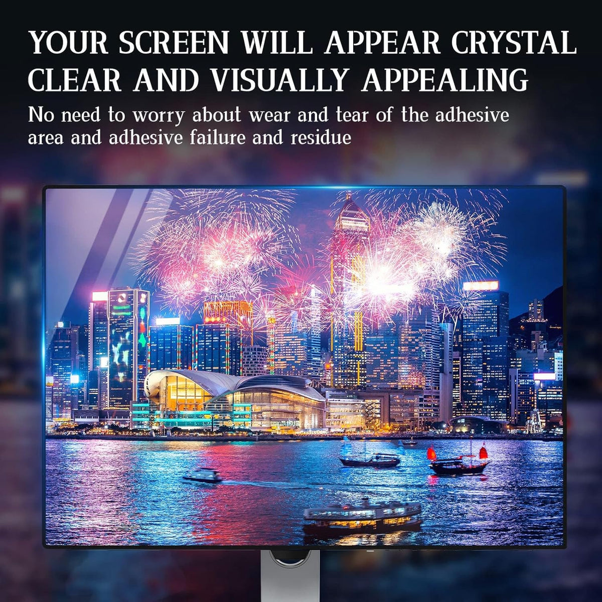 Magnetic Computer Privacy Screen 24 inch, Hanging Privacy Screen for Computer Monitor for 16:9 Frameless Monitor, Eye Protection Anti Glare Anti Blue Light Filter