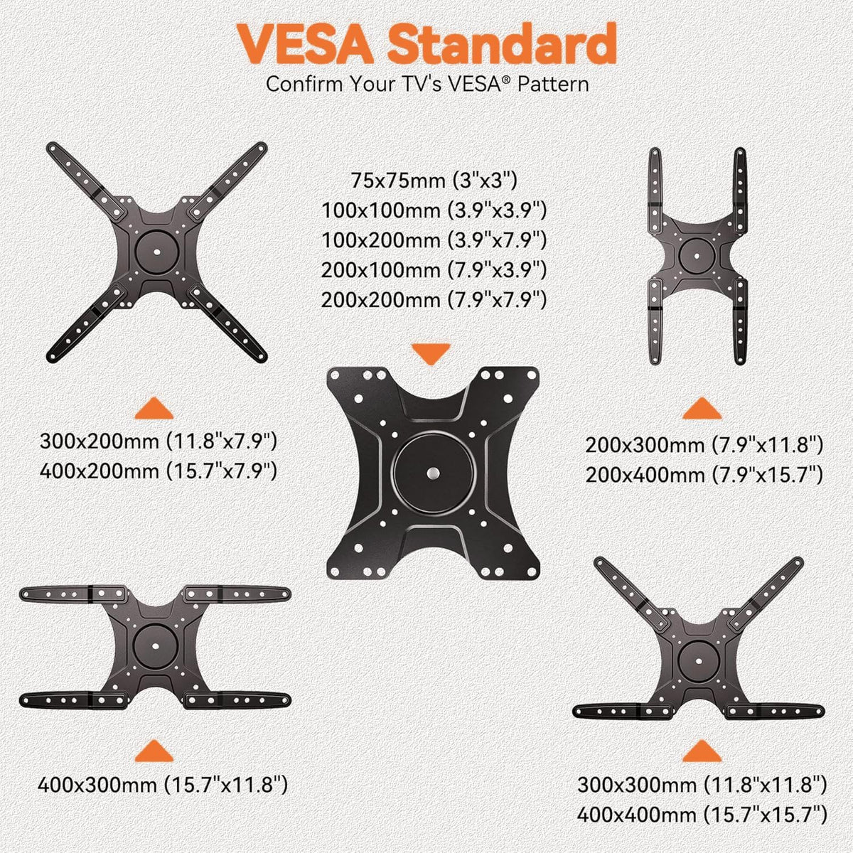 EZISE 26-55 Inch 400x400mm 86lbs Full-Motion TV Wall Mount for Most TVs, Articulating TV Mount with Swivel & Tilt