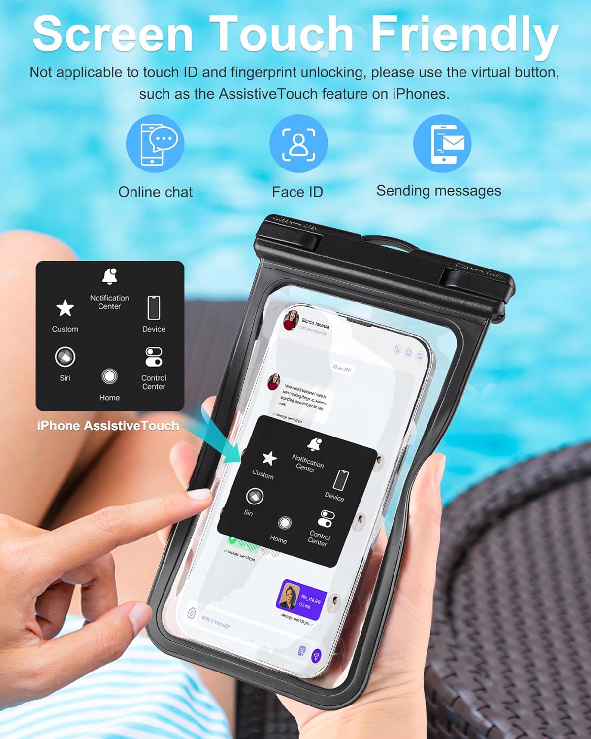 2025 3-Pack Waterproof Phone Pouch, Cruise Ship Essentials Must Haves Dry Bag for Vacation Beach Travel Kayak Boat Accessories, Water Proof Phone Case for iPhone 16 15 14 13 12 Plus Pro Max