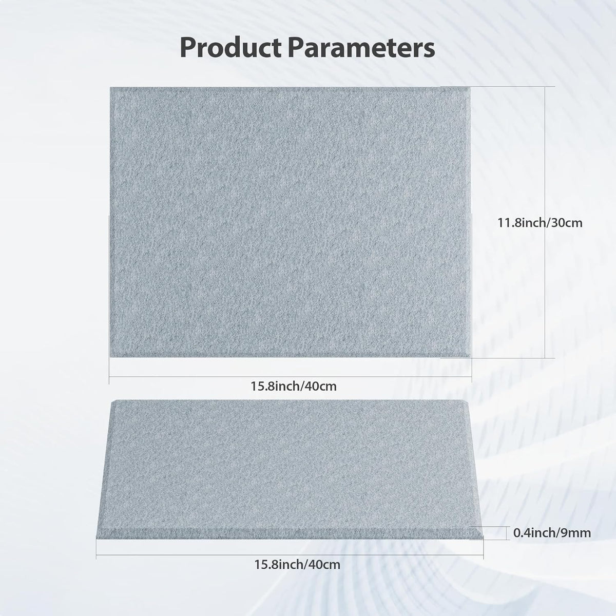 12 Pack Acoustic Panels Self Adhesive Sound Proof Foam, High Density Sound Acoustic Panel, 16X12X0.4 Inch 4:3 Rectangle Panels in Home, Office, Reccording Room, Studio, more(Blue Gray)