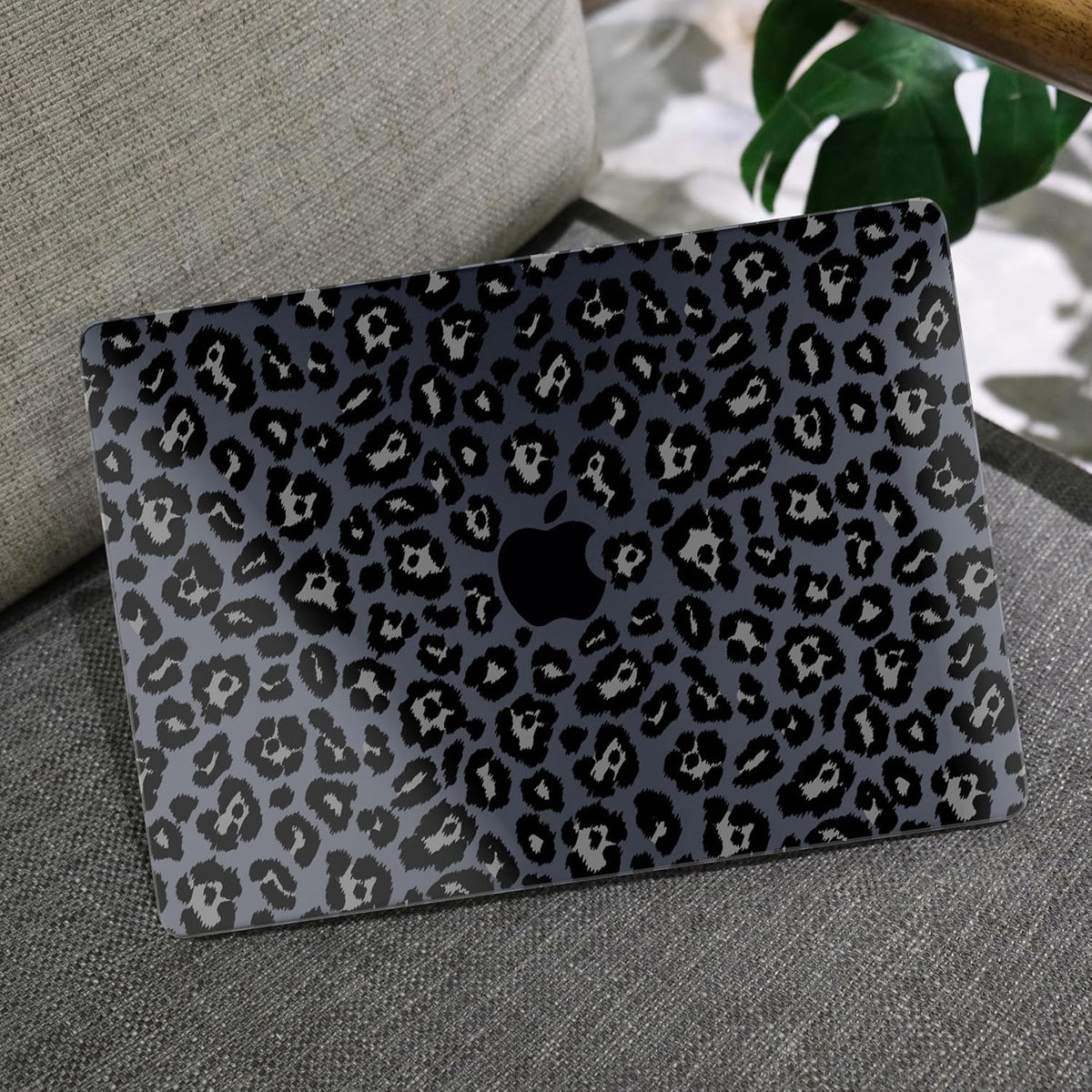 MEEgoodo Case for M4/M3/M2 MacBook Air 13.6 inch Case 2025 2024 2022, Fit Model A3240/A3113/A2681, Laptop Hard Shell with Keyboard Cover Compatible with MacBook Air 13 inch, Snow Leopard Texture