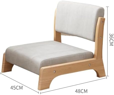 BTZHY Floor Chair Floor Chair Meditation Yoga Chair with Back Support Stool Without Legs Chair with backrest Made of Solid Wood