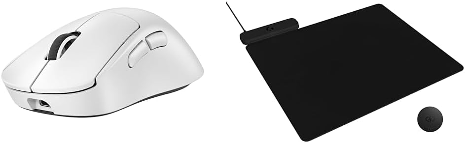 Logitech G Pro X Superlight 2 DEX Lightspeed Wireless Gaming Mouse + Powerplay 2 Wireless Charging Mouse Pad Bundle - White