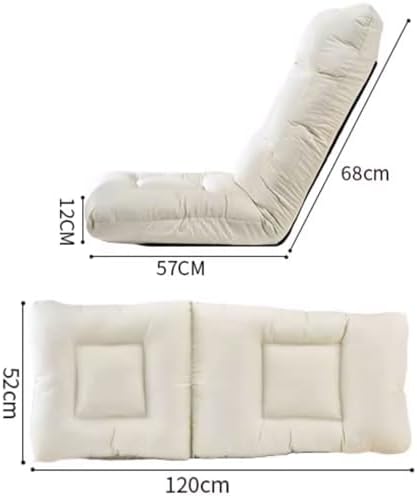 BTZHY Floor Chair Indoor Adjustable Floor ChairSingle Sofa Chair Modern Folding Floor Gaming Chair 6-Position Backrest Adjustable Load Bearing 60kg Perfect for Reading Meditating with Headrest(Rose)