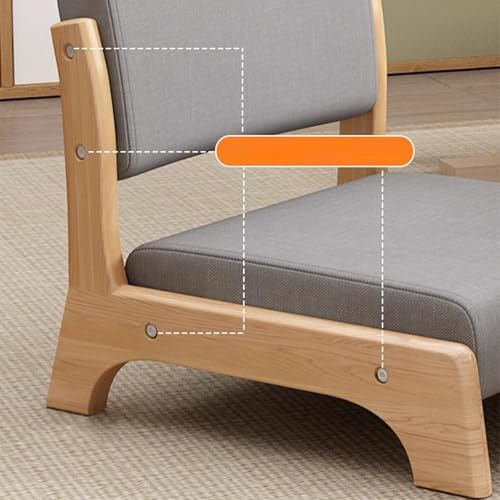 BTZHY Floor Chair Floor Chair Meditation Yoga Chair with Back Support Stool Without Legs Chair with backrest Made of Solid Wood