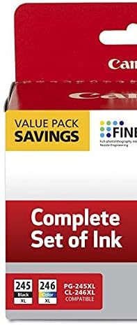Canon Ink and Photo Paper Bundle - PG-243/ CL-244 Ink Multi pack for TR4520, MX492, MG2520, MG2922, TS302 and TS202 Printers + Canon 7981A004 Photo Paper Plus Matte 8-1/2 x 11 50 Sheets