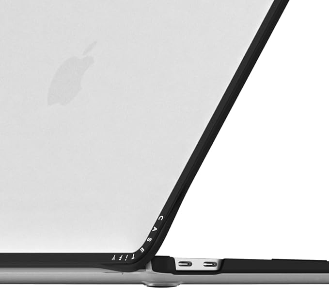 CASETiFY Impact MacBook Air 13" (M1/Intel) Case [Cushioned Impact Corners/Scratch-Resistant/Anti-Slip Grip] - Clear Black
