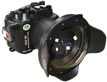 Sea frogs Underwater Camera Case Compatible with Canon EOS R6 17-40MM f/4L IPX8 60m/197ft Maximum Diving Depth Waterproof Camera Housing for Diving, Surfing, Rowing, Skiing