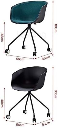 Gaming Chair Case for Dining Chair Study Chair Fabric Balcony Leisure Backrest Handrail Metal for Negotiations (Color : D)