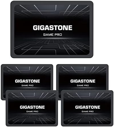Gigastone SATA SSD 256GB (5-Pack) 2.5 inch SSD 510MB/s Upgrade Laptop PC Memory and Storage PS4 HDD Replacement 2.5" Internal Solid State Hard Drives SATA III SLC Cache 3D NAND Game Pro Performance